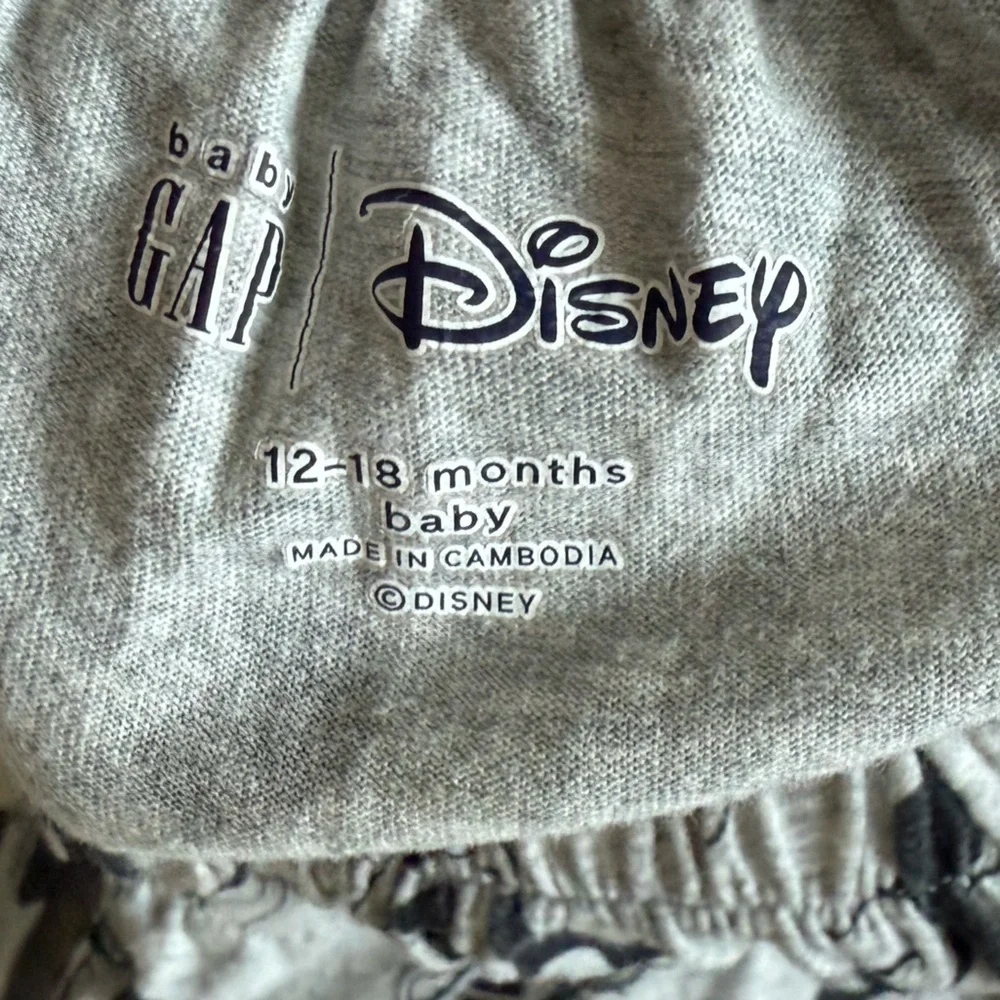 GAP X Disney Collab|Baby girl Gray tiered ruffle Dress in Minnie mouse print•